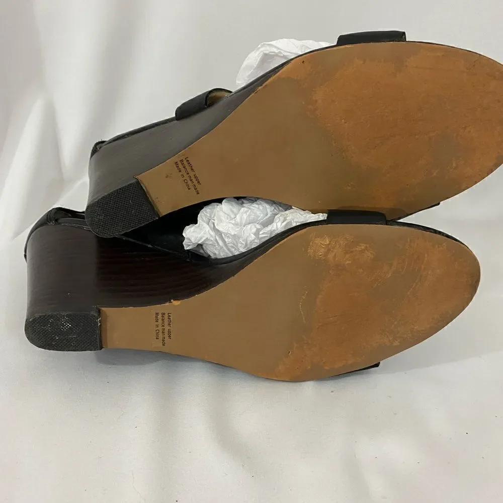 Hive & Honey Black Strappy Ankle Strap Wedge